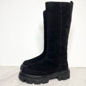 Farm Rio Lug Sole Black Tall Boot 7 1/2